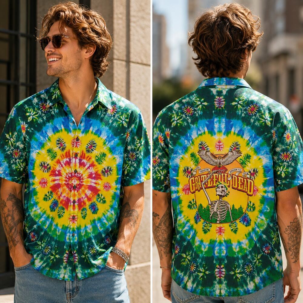 SEC. 119 New York City Men's SZ L Grateful Dead Veneta Oregon 72' Tie Dye Shirt